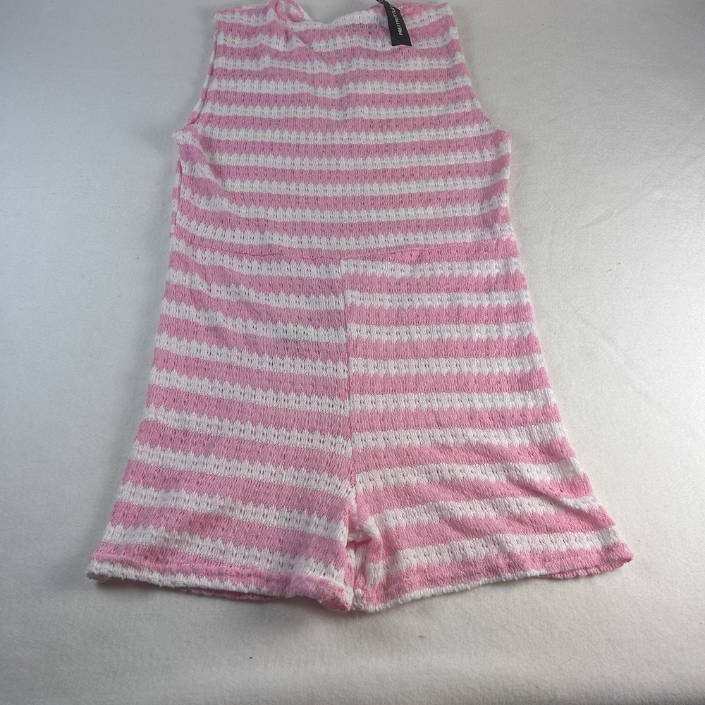 Pretty Little Thing Romper 80s Style Women's 12 Striped Textured Jersey Summer